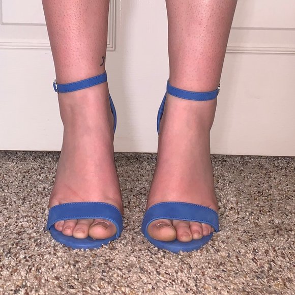 Blue Heel with Ankle Strap - Picture 1 of 4